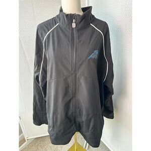 NFL PRO LINE CAROLINA PANTHERS 3x lined Black Jacket unisex